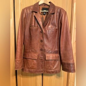 🍁🍁. Leather jacket, distressed. Super comfortable.  🍁🍁